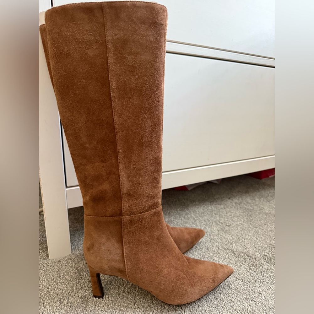 Marc Fisher Tan Suede Heeled Boots
